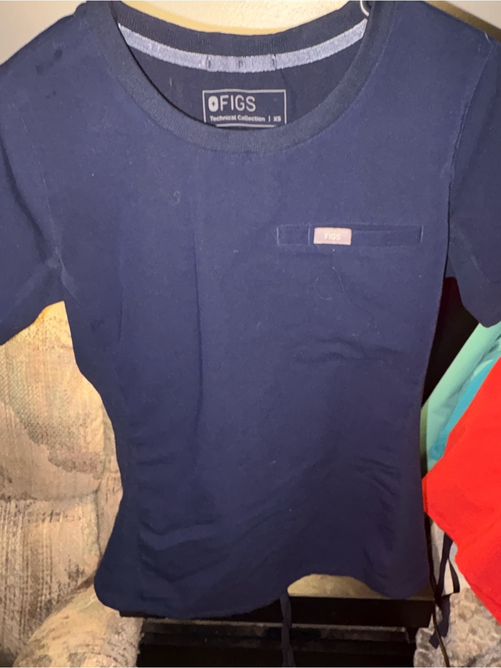 Figs Navy Scrub set Xs petite
